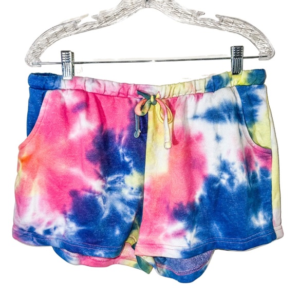 Pants - Cozy Tie Dye Drawstring Shorts